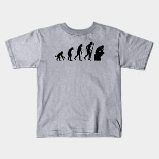 Evolution of the thinker philosophy, philosopher Kids T-Shirt